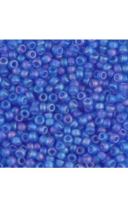 Miyuki rocailles Perlen 8/0 - Matte transparent sapphire ab 8-150FR